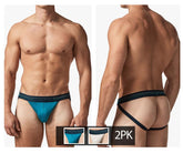 Papi UMPA108 2PK Microflex Performance Jockstrap Farbe Blau-Grau